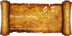 Orendi Dalma névjegykártya